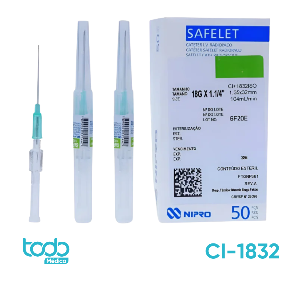 Catéter Intravenoso 18G x 1 1/4"