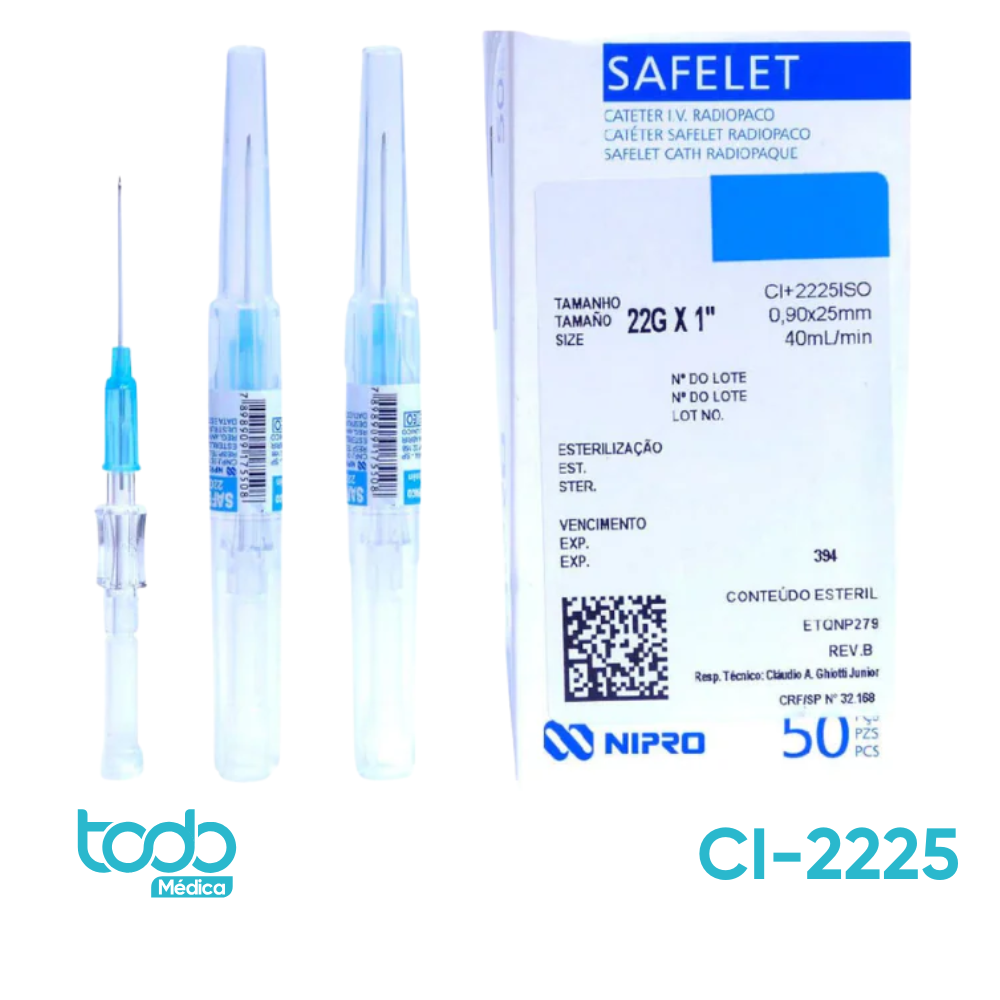 Catéter Intravenoso 22G x 1"