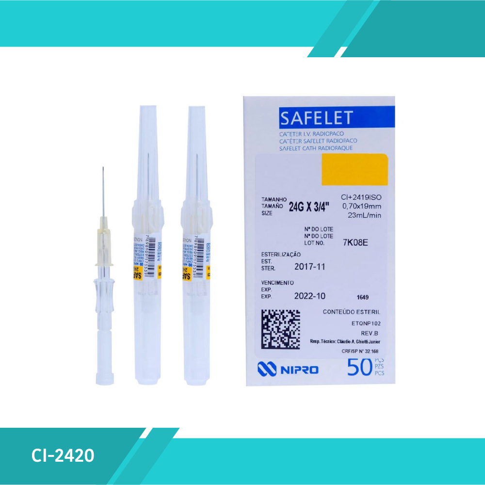 CATÃ‰TER INTRAVENOSO 24GX3/4