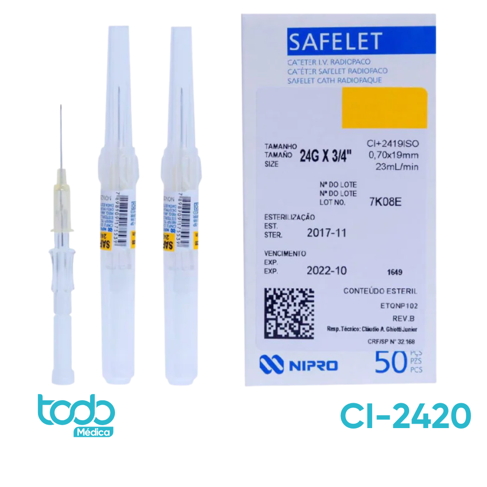 Catéter Intravenoso 24G x 3/4"