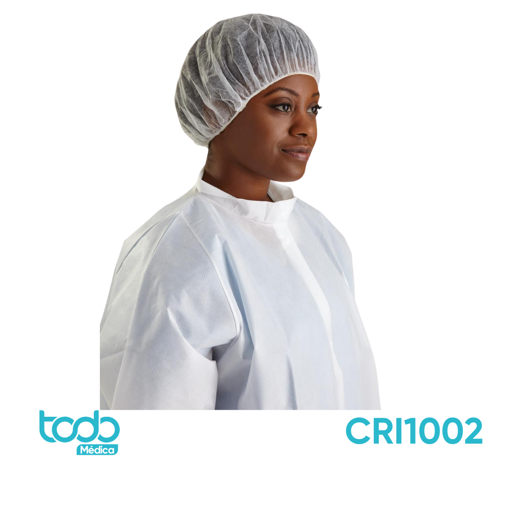 Gorro Médico Tipo Bouffant Blanco – Polipropileno, 21" – Talla Única