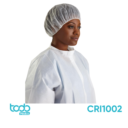 Gorro Médico Tipo Bouffant Blanco – Polipropileno, 21" – Talla Única
