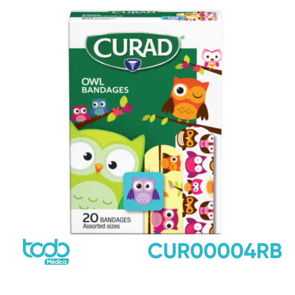 Curitas Curad con Diseño de Búho – Caja con 20 Unidades