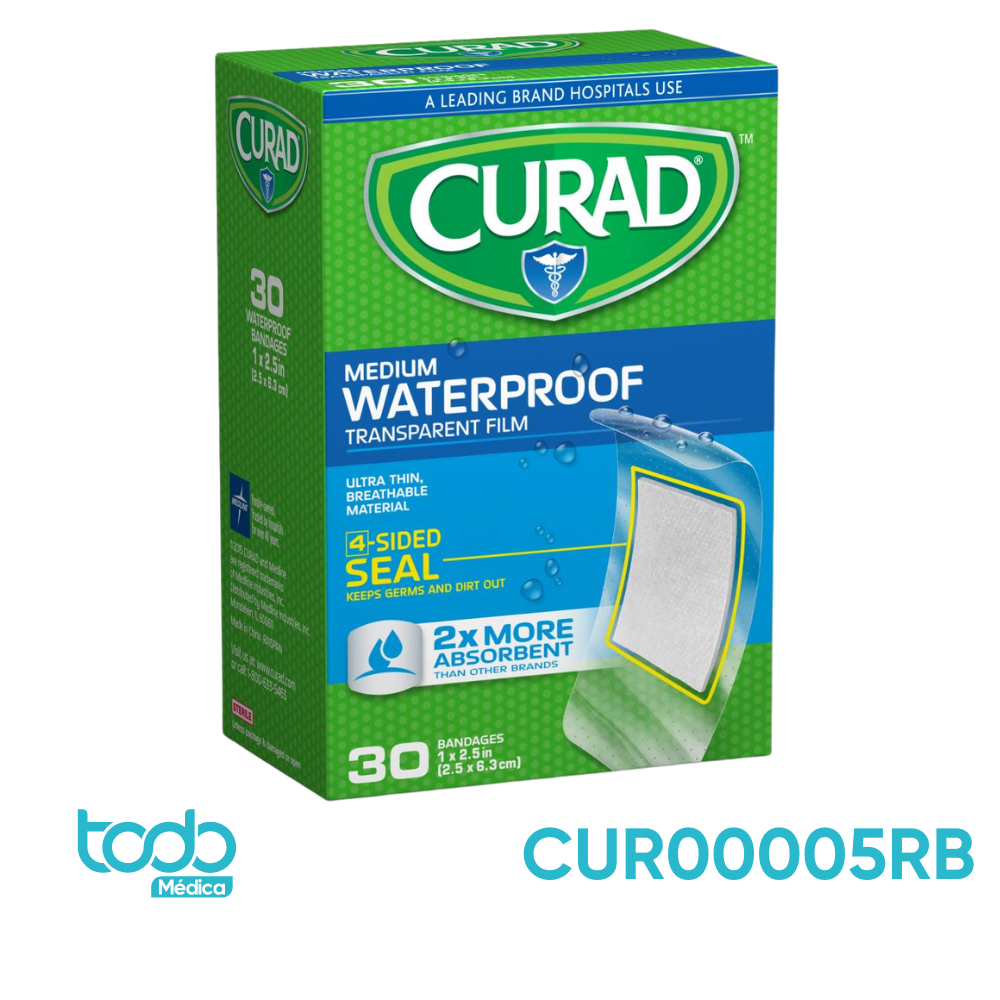 Curita Transparente – Respaldo Ultradelgado 1" x 2.5"