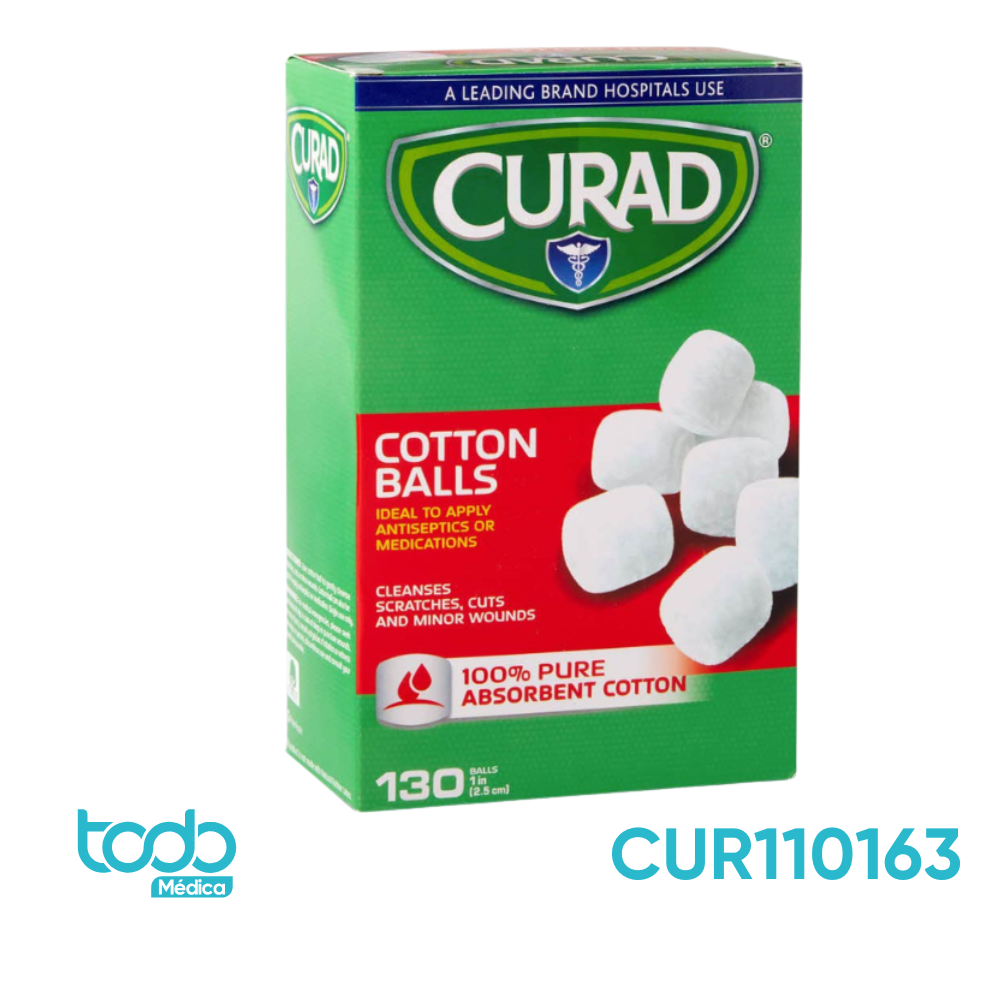 Algodón Estéril en Bolitas de 1" – Caja con 100 Unidades
