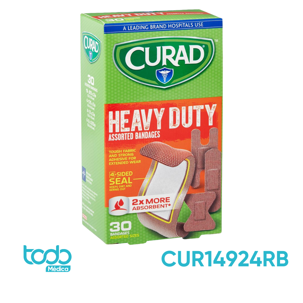 Curita Curad Surtida Extra Fuerte – Caja con 30 Unidades
