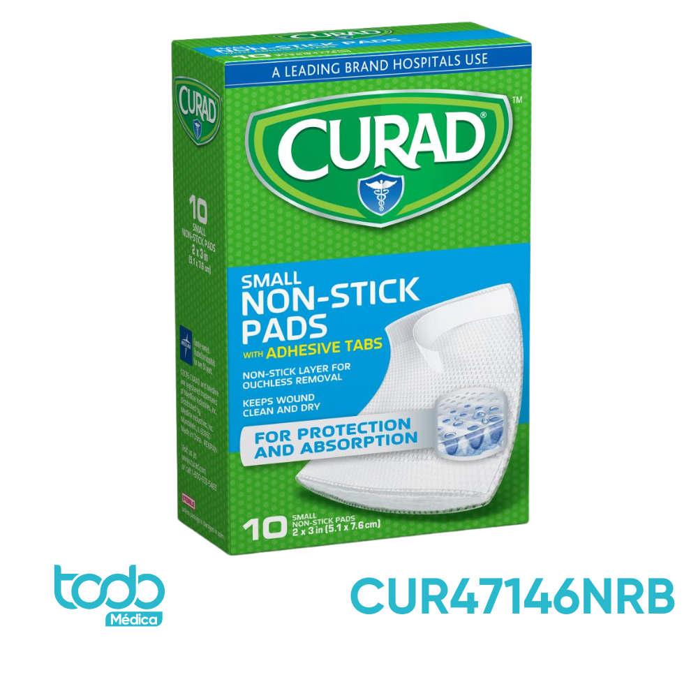 Apósito No-Adherente Curad con Adhesivo Estéril 2x3 CJ10