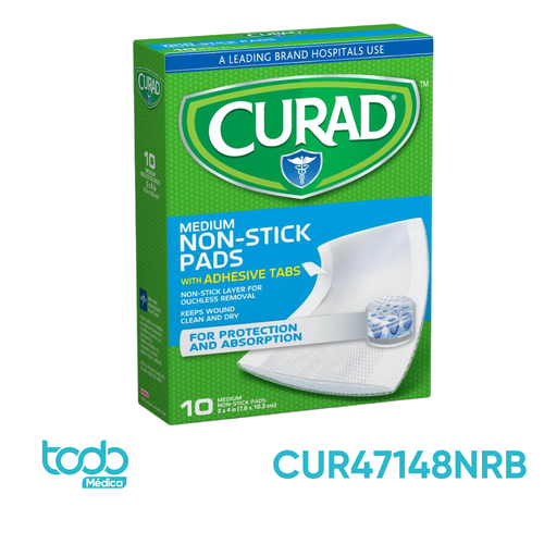 Apósito No-Adherente Curad con Adhesivo Estéril 3x4 CJ10