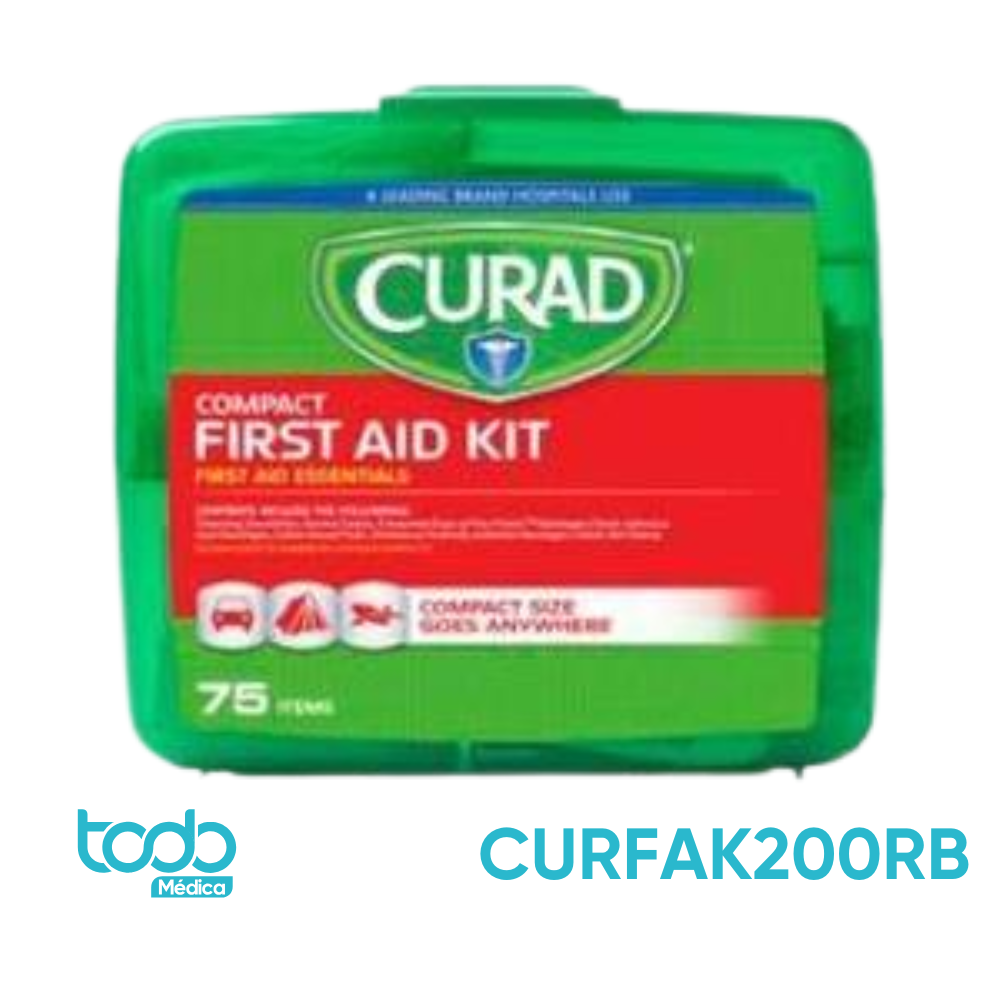 Botiquín Curad Básico Apósitos/Curitas 75 Piezas