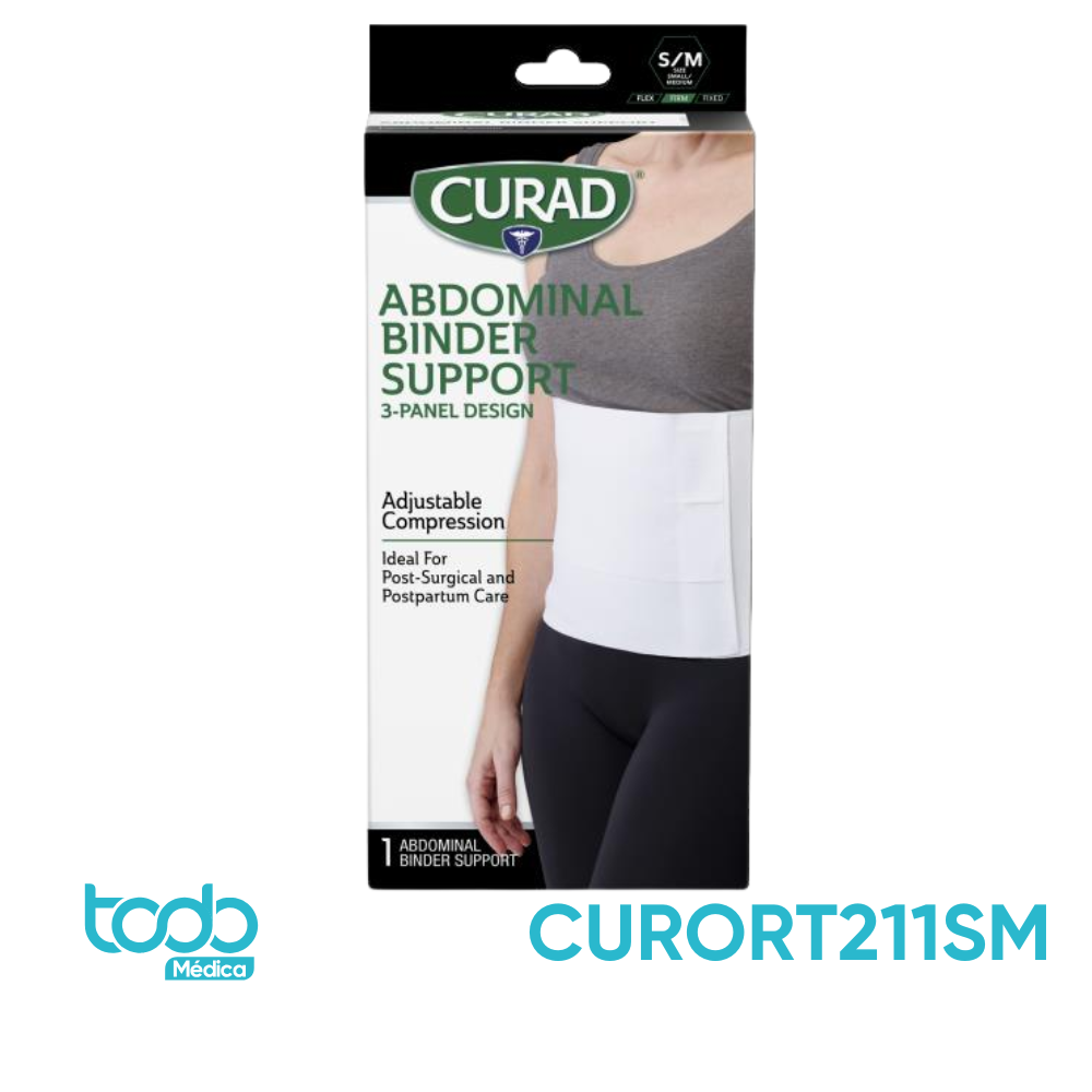 Faja Abdominal Curad Post-Operatoria 3 Paneles S/M (30-45")