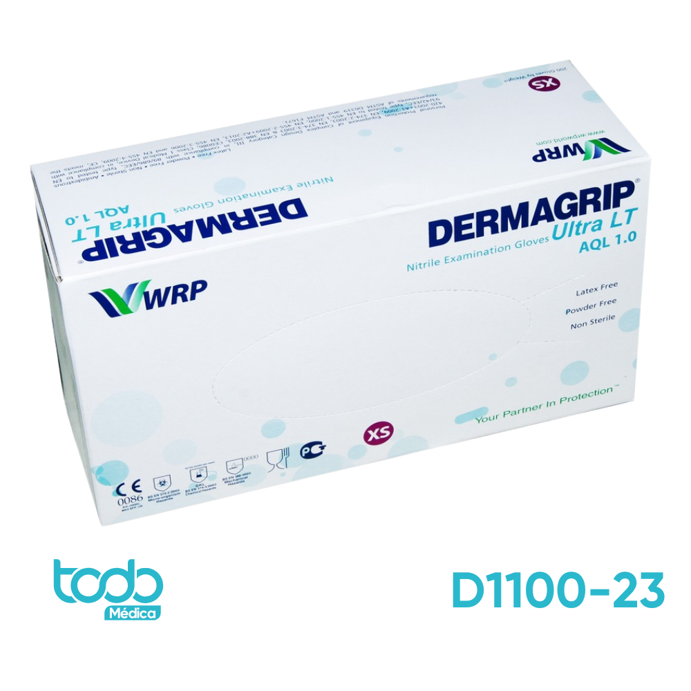 Guante WRP Nitrilo Dermagrip Ultra LT Talla XS CJ100