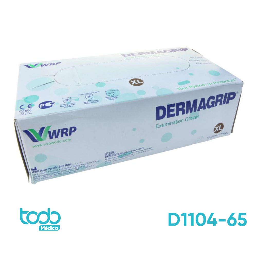 Guante WRP Nitrilo Dermagrip Negro Talla XL