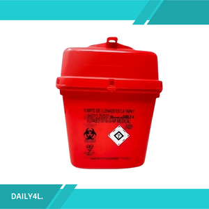 Contenedor rojo para desechos infecciosos de 1 galón