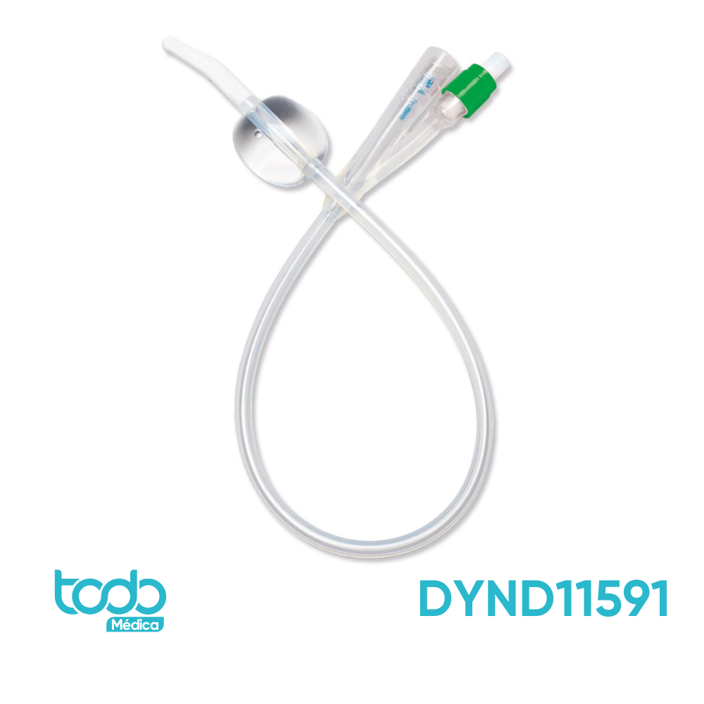 Sonda Foley de Silicón 2 Vías con Punta Flexible Coudé – 14FR, 10cc