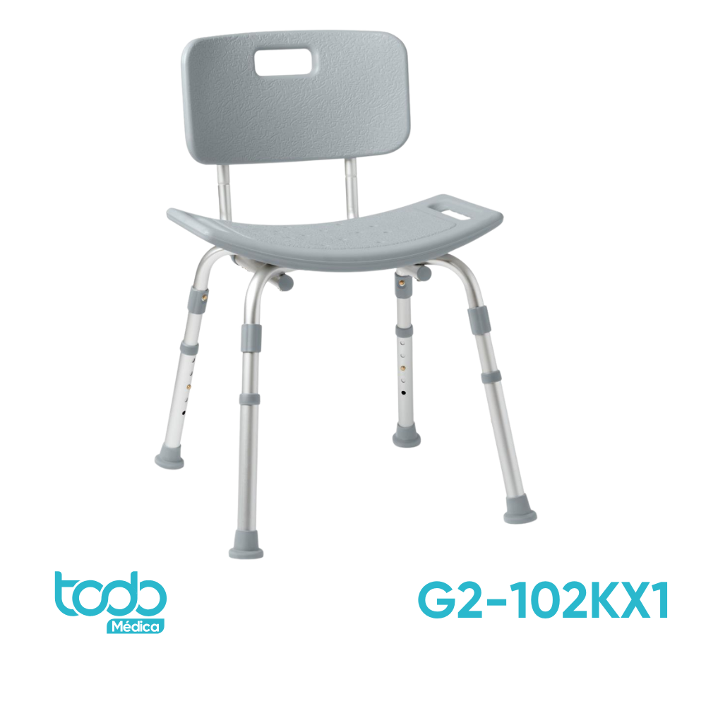 Silla de Baño con Respaldo Ajustable – Capacidad 181 kg