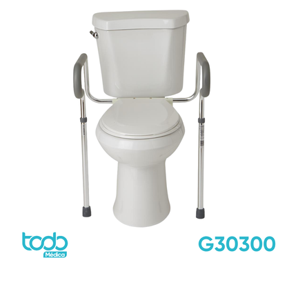 Agarradera Ajustable para Inodoro 26-31" – Barandilla de Seguridad Plegable