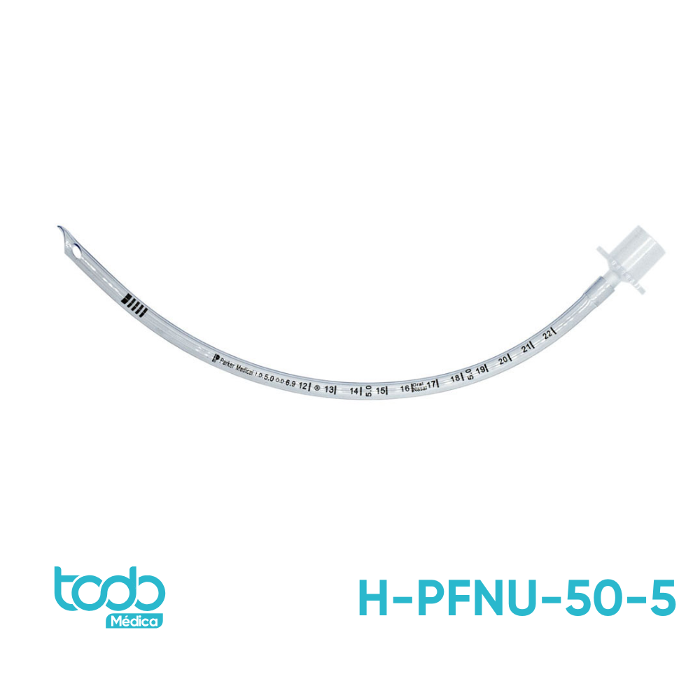 Tubo Endotraqueal Parker Flex-Tip Nasal Preformado sin Balón – 5.0 mm
