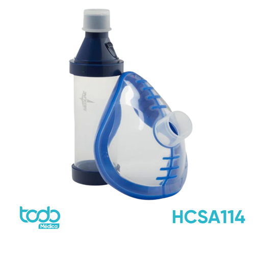 Espaciador para Nebulizador con Mascarilla Azul – Adulto