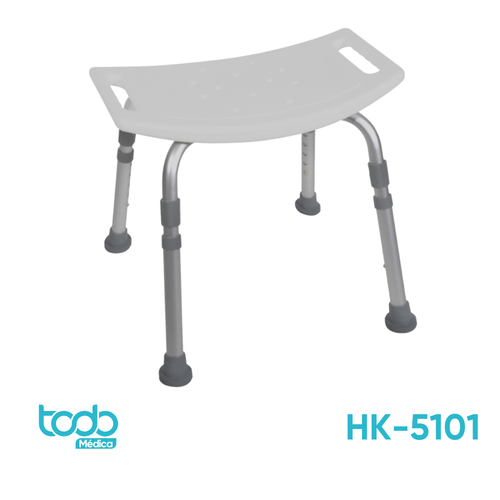 Silla de Baño sin Respaldo – Asiento Tipo Banco