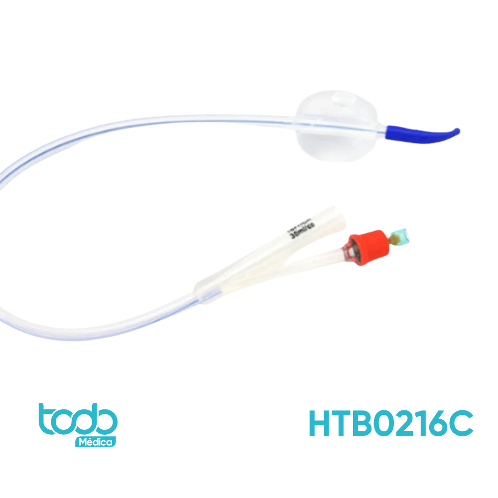 Sonda Foley de Silicona Acodada de 2 Vías 10cc 16FR