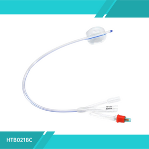 SONDA FOLEY DE SILICON ACODADA CON 2VIAS DE 10CC 18FR