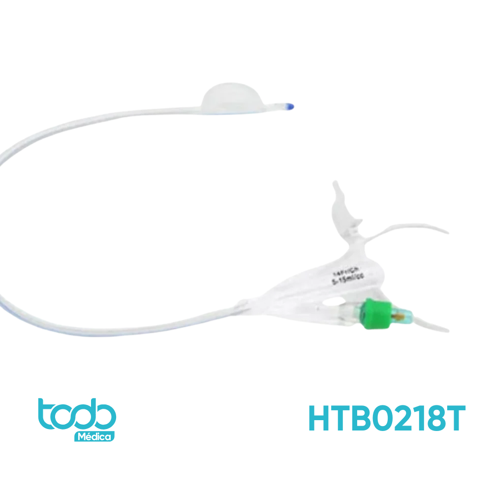 Sonda Foley de Silicona con 3 Vías y Sensor de Temperatura de 30cc 18FR