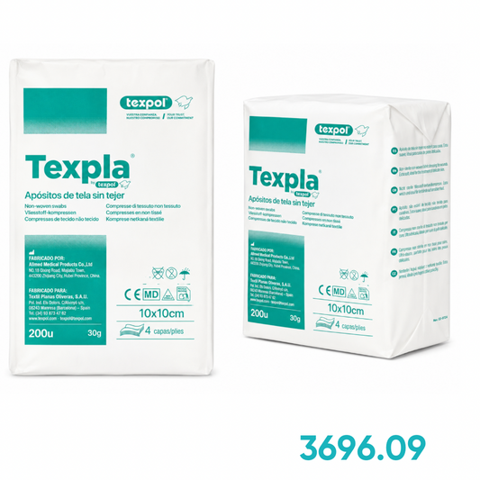 Esponja de Gasa No Tejida Estéril 4” × 4” 4 Capas | Texpla by Texpol