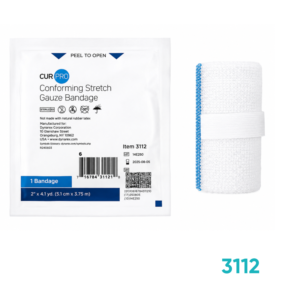 Venda de Gasa Elástica Conformable Estéril 2" x 4,1 yd