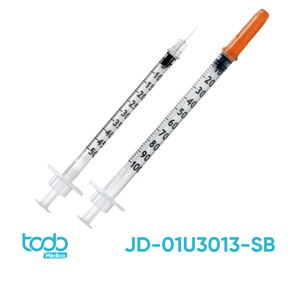 Jeringa de 1 ml con Aguja 30G x 1/2" (Insulina)