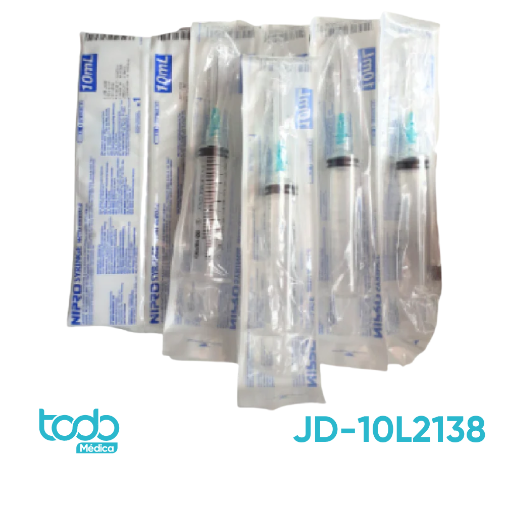 Jeringa Nipro 10 cc – 21G x 1 1/2 – Caja 100 Unidades