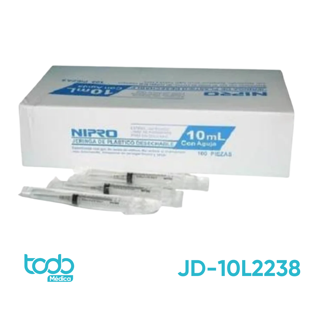 Jeringa de 10 cc con Aguja 22G x 1½"