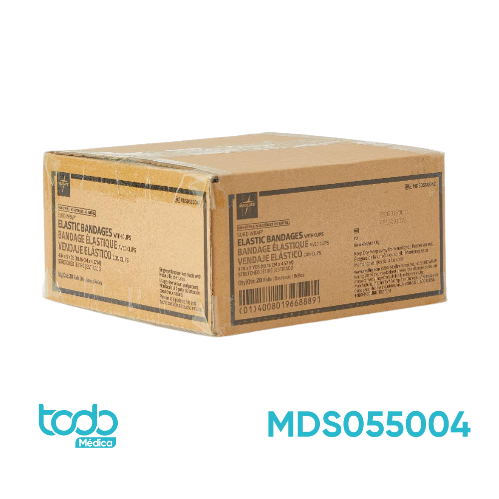 Venda Elástica Sure-Wrap 4" x 4.5 m – Alta Compresión