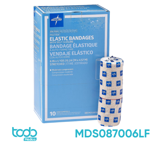 Venda Elástica con Cierre de Velcro – 6" x 5 Yardas