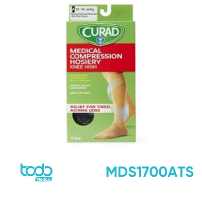 Media de Compresión Curad Rodilla Panty Beige 15-20 mmHg – Talla A Corta