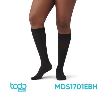 Media de Compresión CURAD Rodilla-Panty Negra 15-20 mmHg – Talla E, Regular