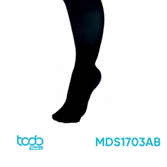 Media de Compresión Curad Rodilla Panty Negra 20-30 mmHg – Talla A Regular