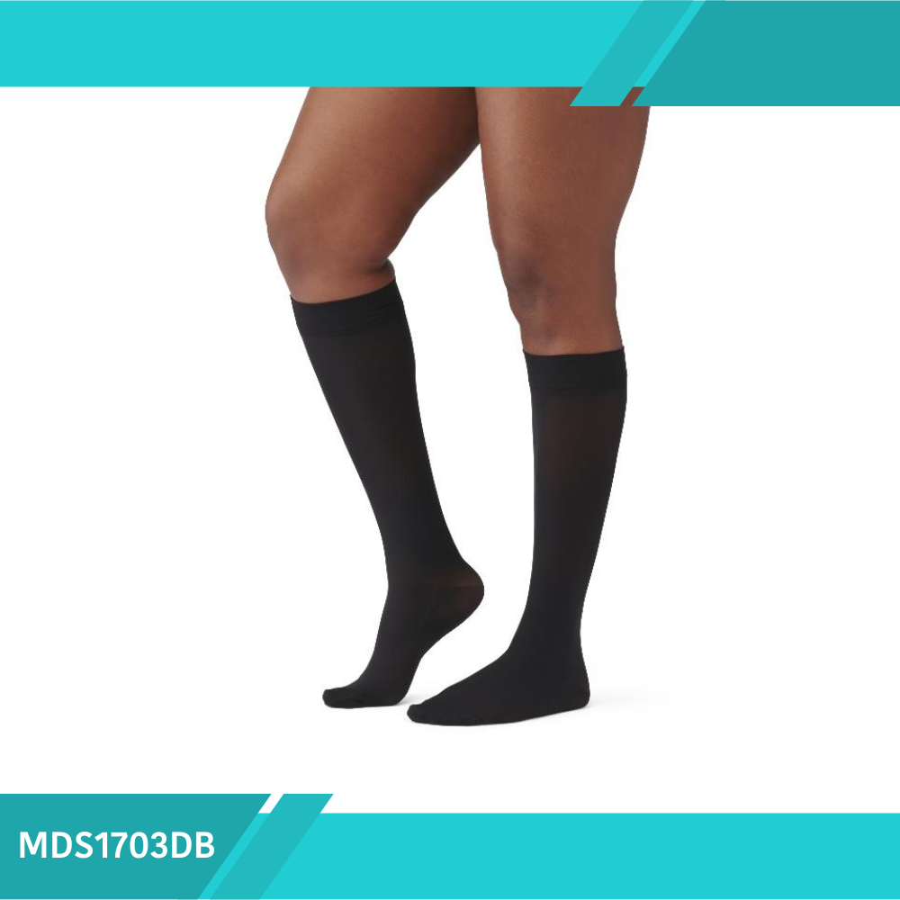 MEDIA COMPRESION 20-30 PARA RODILLA COLOR NEGRO- TALLA XL REGULAR