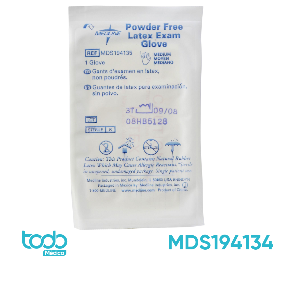 Guantes de Látex Estériles sin Polvo – Talla Pequeña (S) | Caja con 100 unidades
