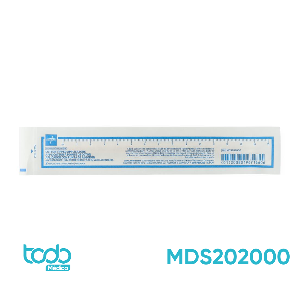 Aplicadores Estériles Largos 6" – Caja de 100 unidades