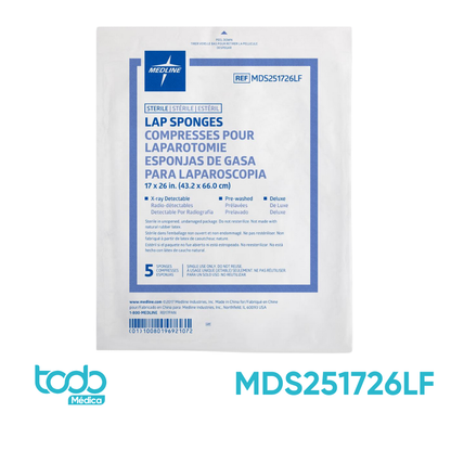 Paño Abdominal Estéril Medline 17" x 26" – Pack de 5 Unidades