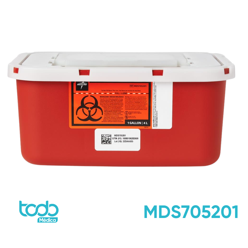 Contenedor Extra Pequeño para Desechos Punzocortantes Bioinfecciosos – 3.7L