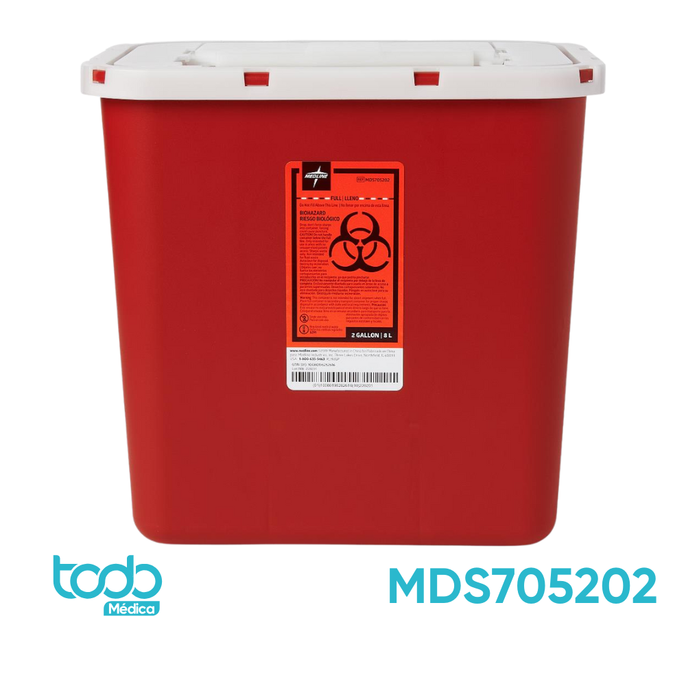 Contenedor Pequeño para Desechos Punzocortantes Bioinfecciosos – 7.5L