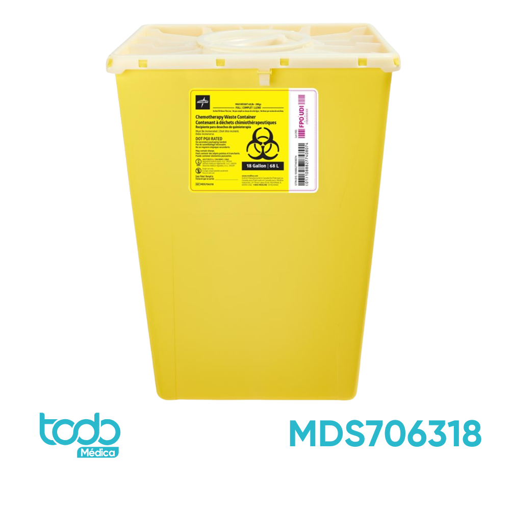 Contenedor para Desechos de Quimioterapia – 18 gal
