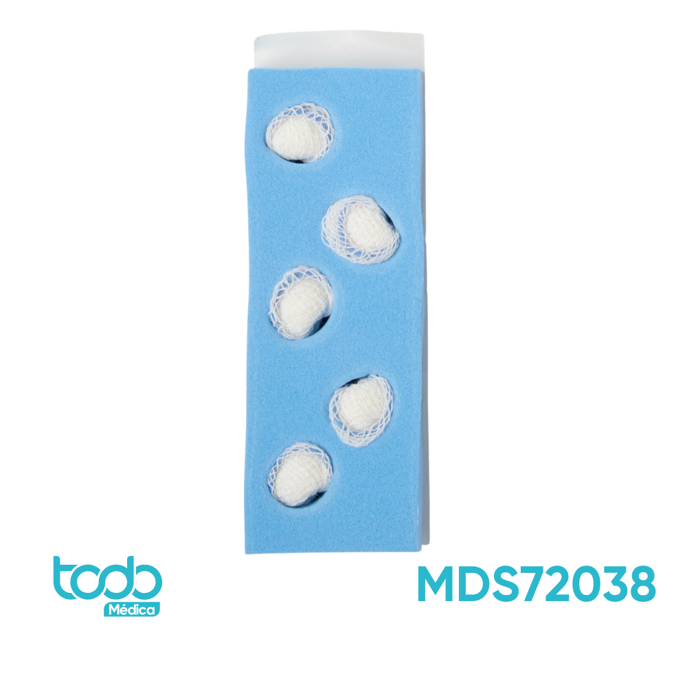 Torunda de Gasa Radiopaca Plexus con Contador – 3/8" – Paquete x 5 Unidades