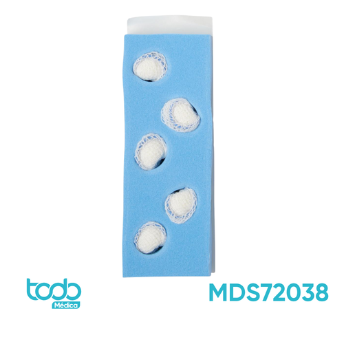 Torunda de Gasa Radiopaca Plexus con Contador – 3/8" – Paquete x 5 Unidades