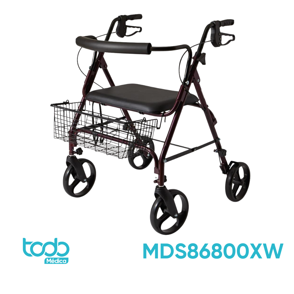 Andadera Bariátrica con Rodines y Asiento