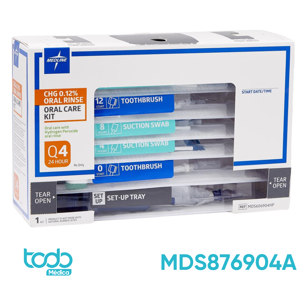 Kit de Limpieza Oral Care Q4 con Gluconato de Clorhexidina al 0.12% – 15 ml