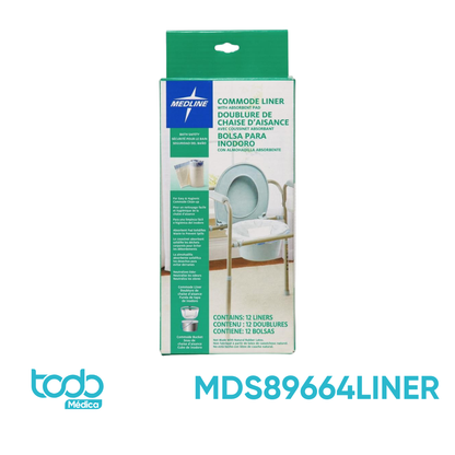 Bolsa Absorbente para Inodoro Portátil Medline – Caja con 12 Unidades