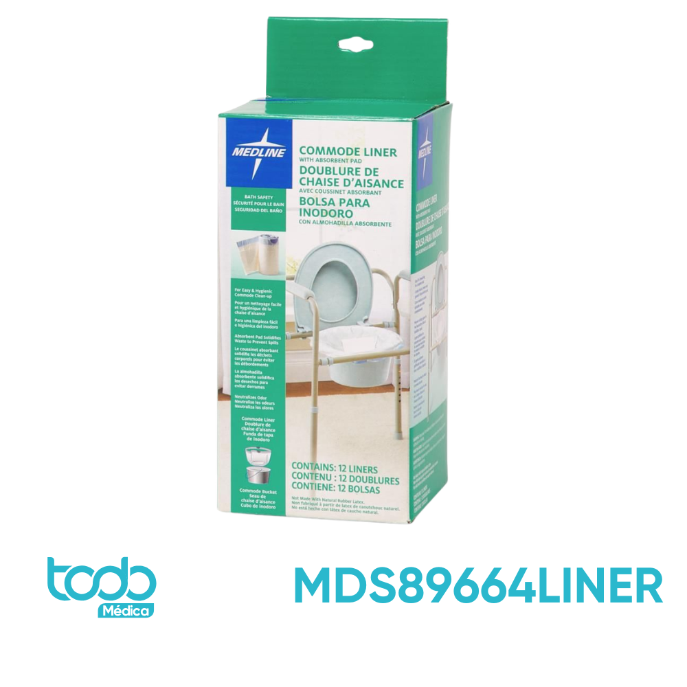 Bolsa Absorbente para Inodoro Portátil Medline – Caja con 12 Unidades