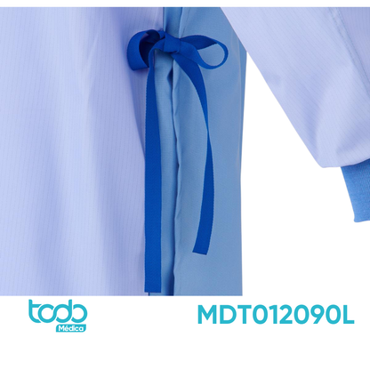 Bata Quirúrgica Reutilizable – Talla L – Color Azul Cielo